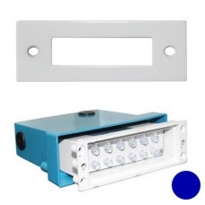 Φωτιστικό Χωνευτό Ορθογώνιο LED 0.8W 230V Μπλέ φως Αλουμινίου Λευκό 9601 IP54